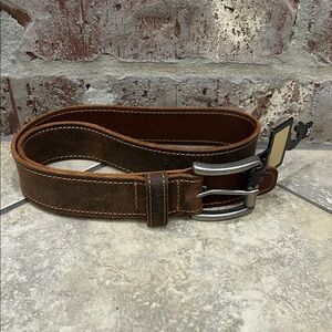 “The Buckle” Brown Leather Men's Belt size 30